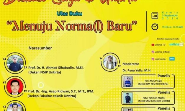 Untirta Kembali Gelar ‘Diskusi Senja’ Menuju Norma(l) Baru