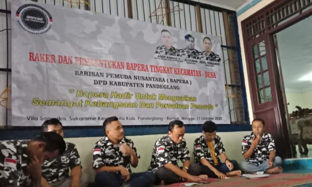 Raker DPD Bapera Pandeglang: Bapera Organisasi Berorientasikan Kreativitas Kepemudaan
