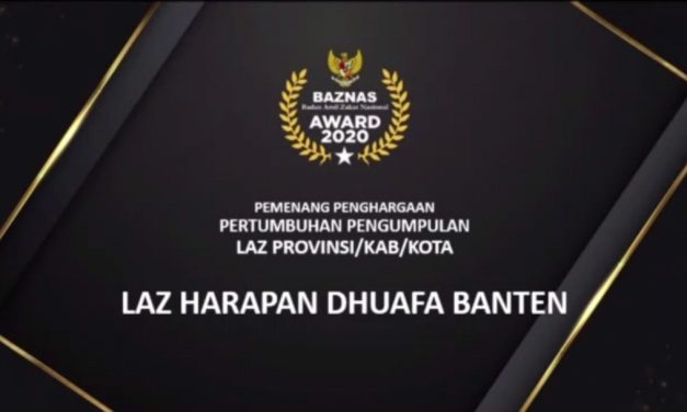 Laz Harfa Raih Penghargaan Pertumbuhan Pengumpulan ZIS Terbaik Di BAZNAS Award 2020