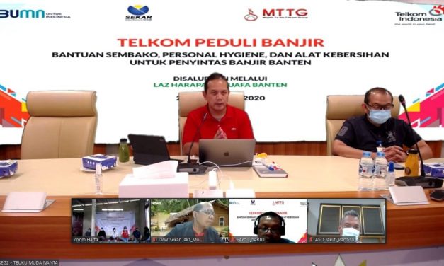 Telkom Regional II Berikan Bantuan Banjir Banten Gandeng Laz Harfa