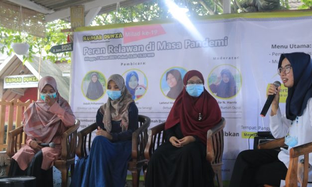 HUT Rumah Dunia ke-19, Bahas Pentingnya Peran Relawan di Tengah Pandemi