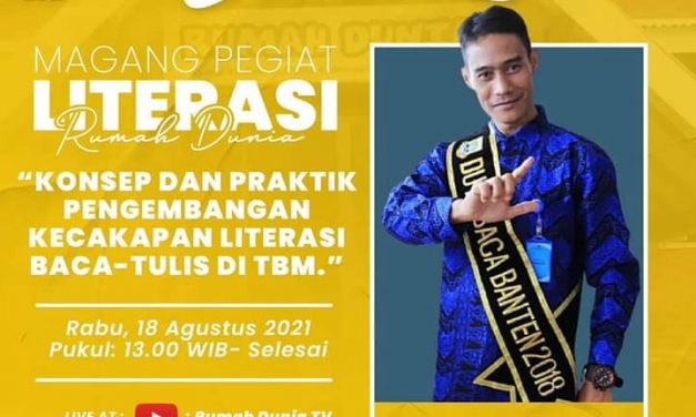 Rahmat Heldy HS: Pegiat Literasi Harus Aplikasikan Baca dan Tulis di Kehidupan Sehari-hari