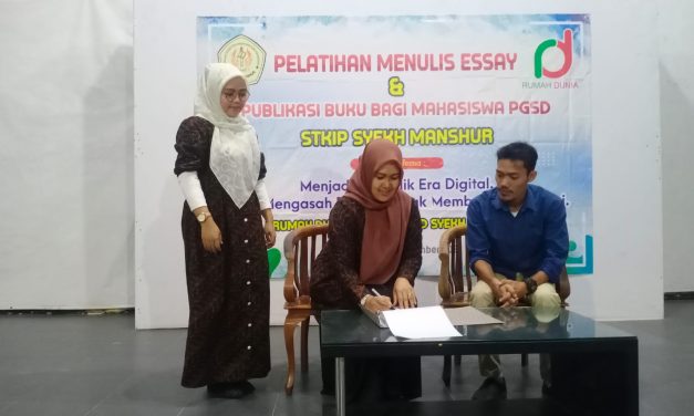 STKIP Syekh Manshur Teken MoU Penerbitan Buku di Rumah Dunia