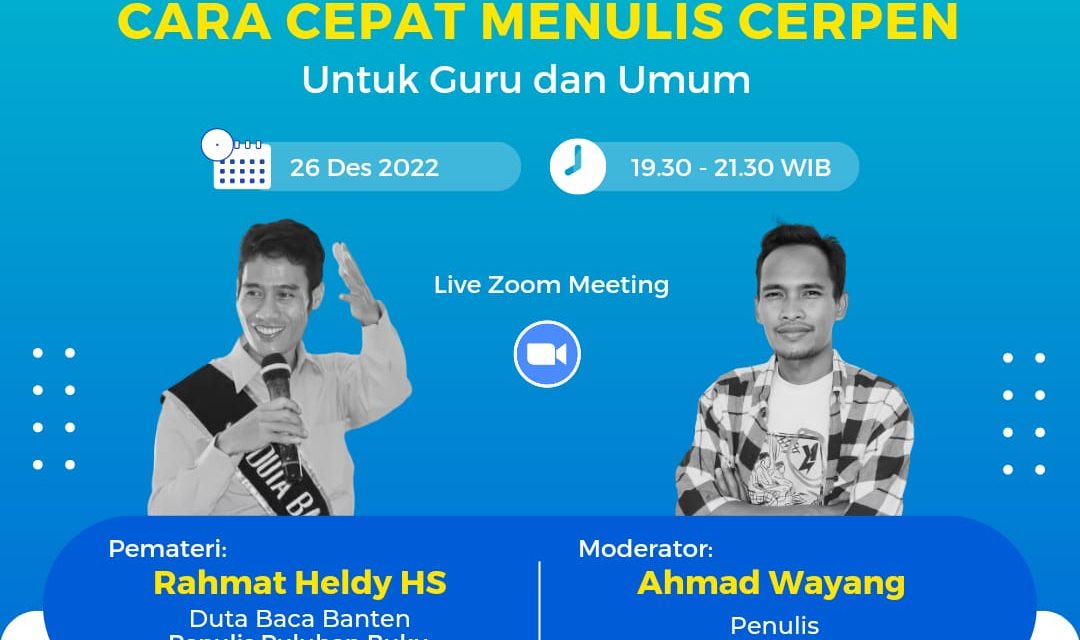 Serbu! Gandeng Duta Baca Banten, SMB Gelar Pelatihan Menulis