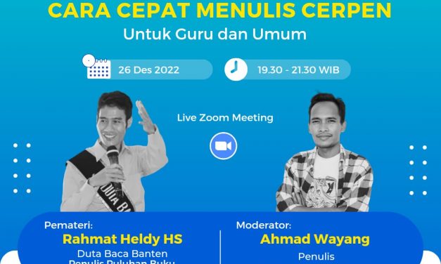 Serbu! Gandeng Duta Baca Banten, SMB Gelar Pelatihan Menulis