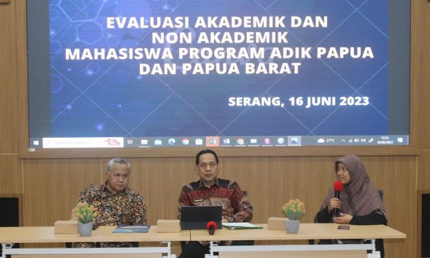 Rektor Untirta Lakukan Arahan dan Evaluasi kepada Adik Papua