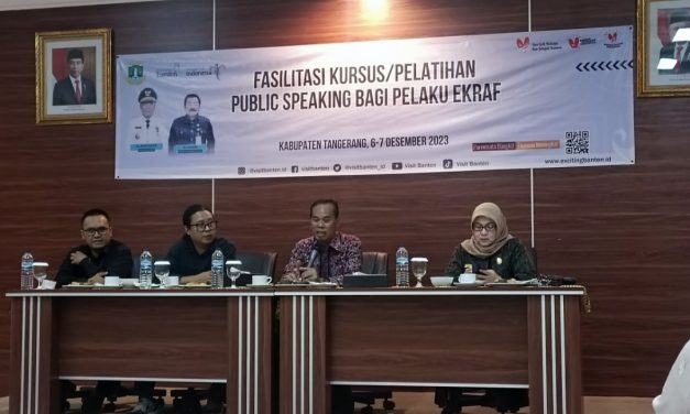 Dinas Pariwisata Provinsi Banten Gelar Pelatihan Public Speaking bagi Pelaku Ekonomi Kreatif