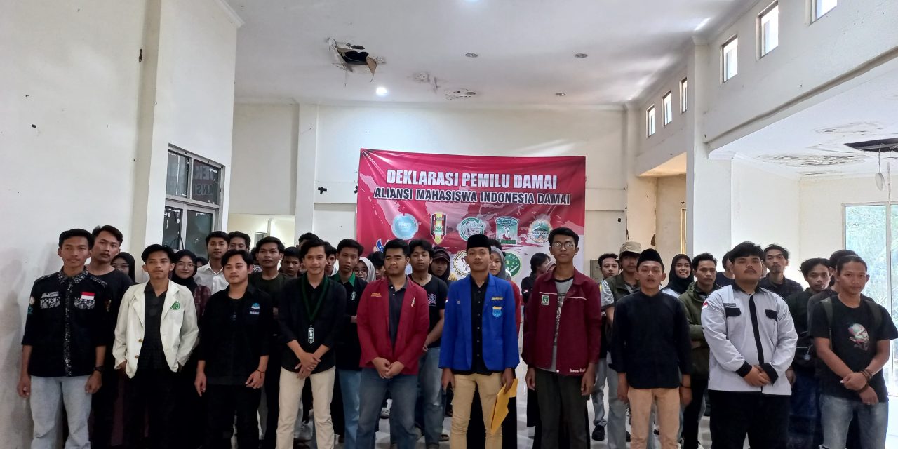 Jaga Pemilu, Aliansi Mahasiswa Indonesia UIN SMH Banten Deklarasi Pemilu Damai