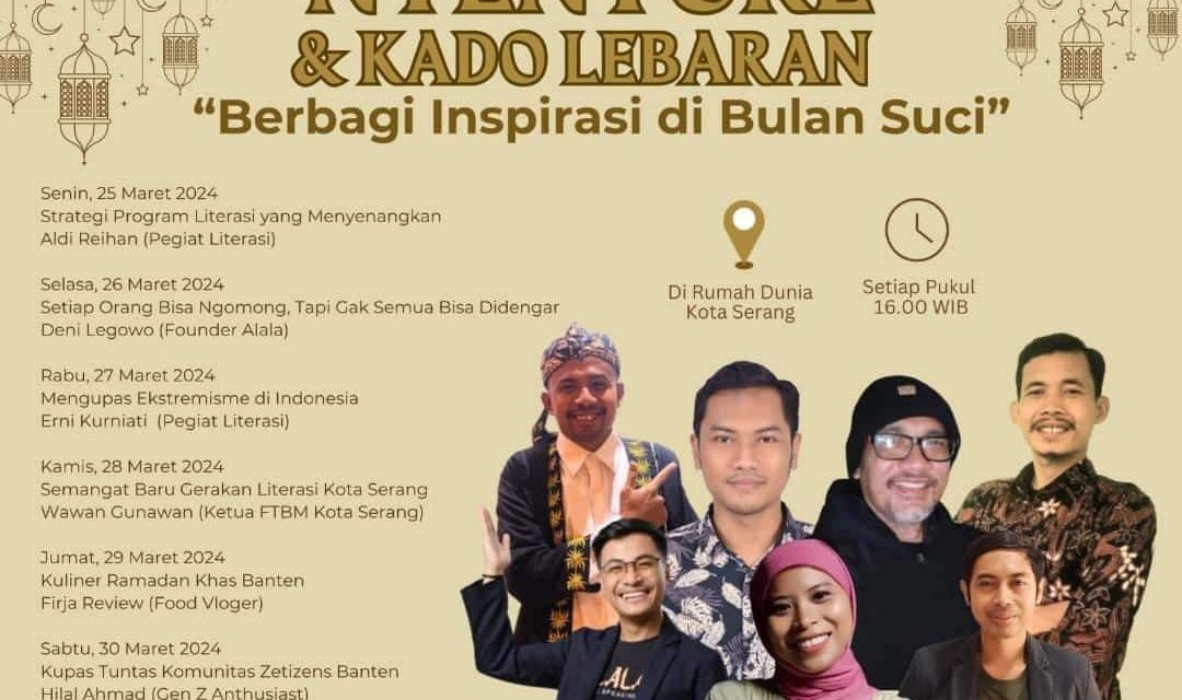 Nyenyore dan Kado Lebaran Rumah Dunia Kembali Lagi, Agung: Terima Kasih, Donatur!