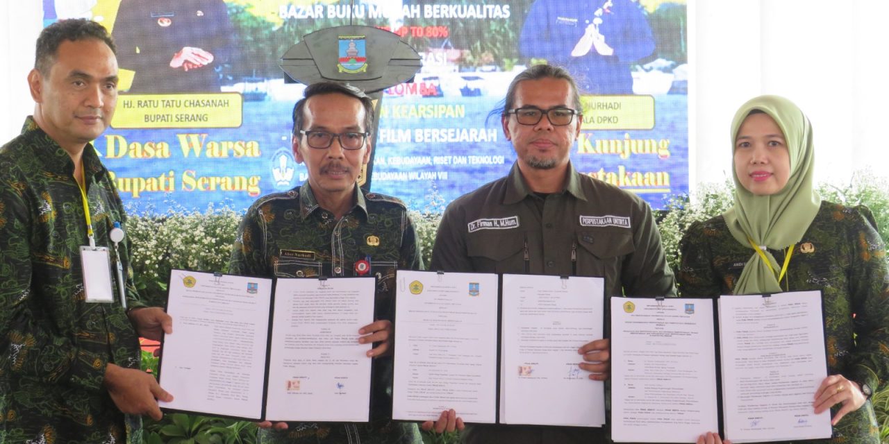 Bantu Wujudkan 100 Perpustakaan Desa Digital, UPA Perpustakaan Untirta Dapat Penghargaan dari Kabupaten Serang