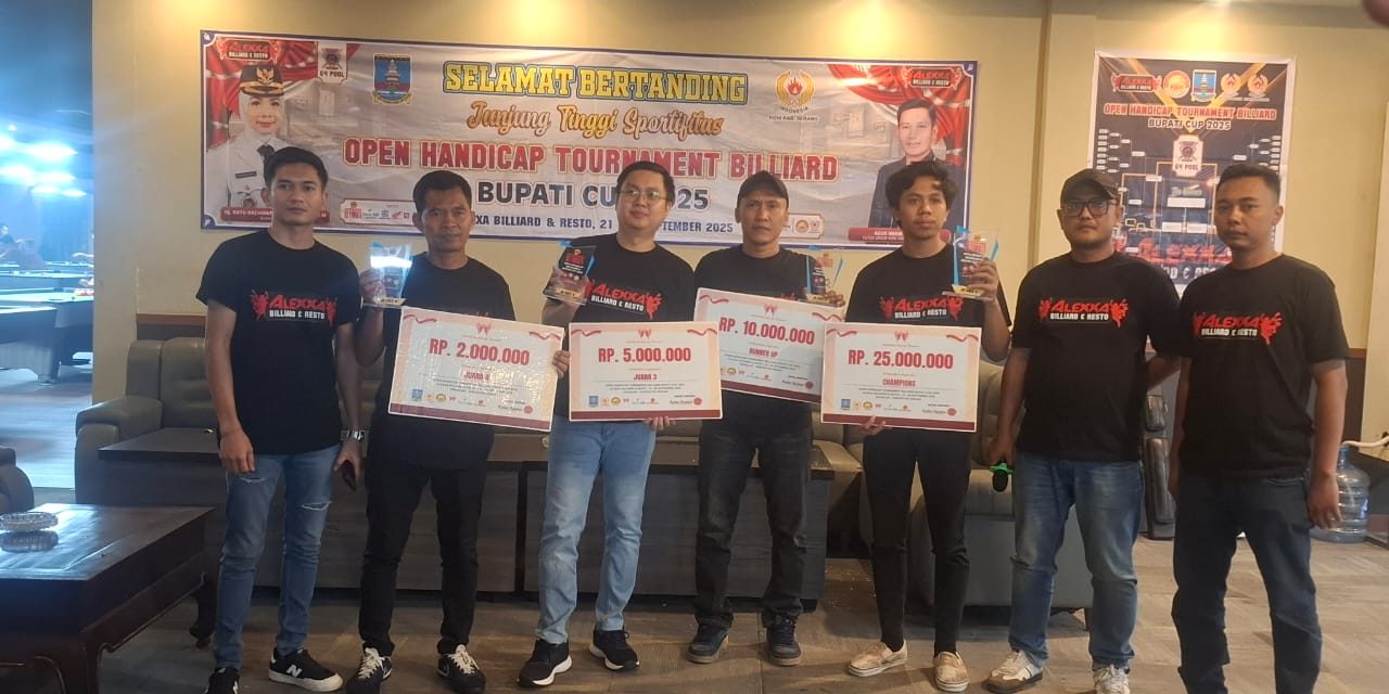 Targetkan 10 Lebih Medali Emas Atlet Bilyar, Bupati Serang Bangun Jejaring Lewat Tournament